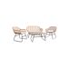 Set BORNEO sofá 2 plazas con 2 sillones y mesa natural Set BORNEO sofá 2 plazas con 2 sillones y mesa natural Natural