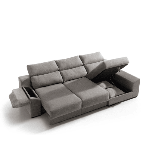 Chaise longue KLEE dereita 4 lugares vison