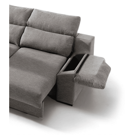 Chaise longue KLEE esquerda 4 lugares vison Chaise longue KLEE esquerda 4 lugares vison