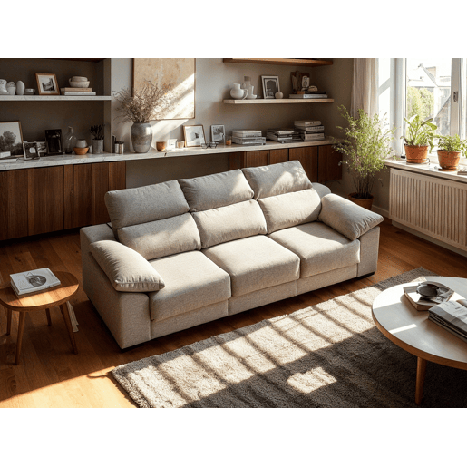 Sofá 4 lugares XL KLEE cor bege