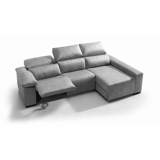 Chaise longue relax elétrico BALTIA dereita 4 lugares cinza claro