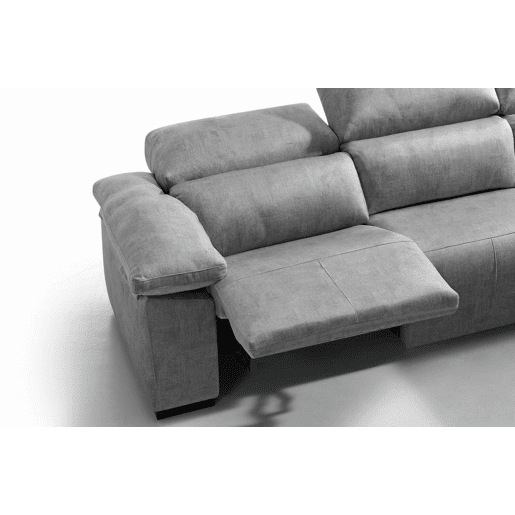 Chaise longue relax elétrico BALTIA dereita 4 lugares cinza claro