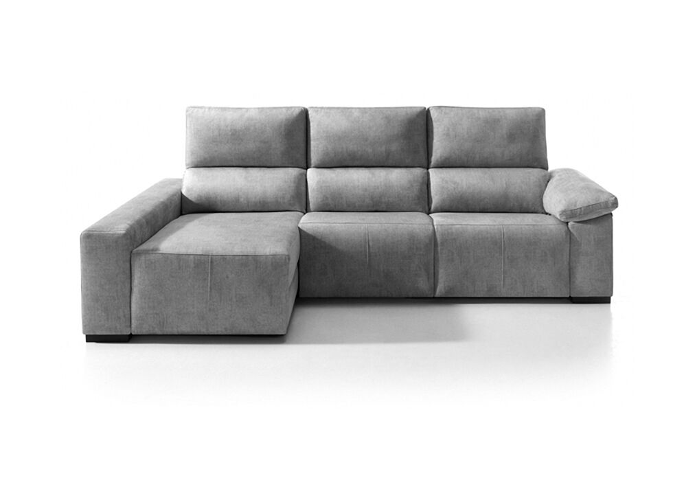 Chaise longue relax eléctrico baltia izquierda 4 plazas gris - conforama