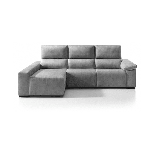 Chaise longue relax elétrico BALTIA esquerda 4 lugares cinza claro