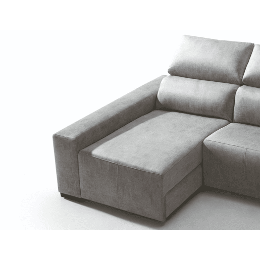 Chaise longue relax elétrico BALTIA esquerda 4 lugares cinza claro