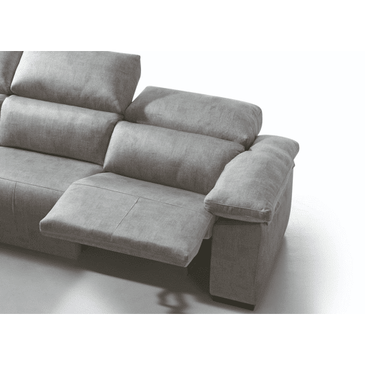 Chaise longue relax elétrico BALTIA esquerda 4 lugares cinza claro