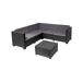 Set jardín OASIS con sofá rinconera 5 plazas y mesa de centro Set jardín OASIS con sofá rinconera 5 plazas y mesa de centro Gris