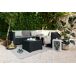 Set jardín OASIS con sofá rinconera 5 plazas y mesa de centro Set jardín OASIS con sofá rinconera 5 plazas y mesa de centro Gris