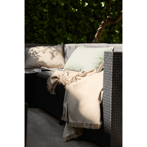 Set de jardim OASIS sofá de canto 5 lugares com mesa de centro