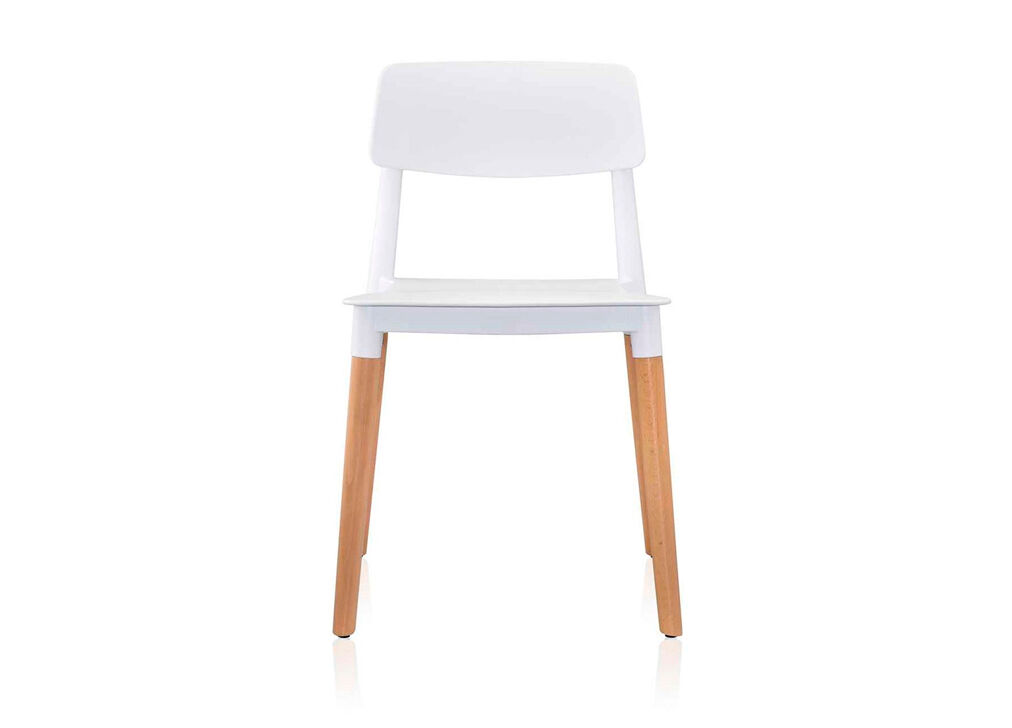 Silla de cocina fija agata blanca - conforama