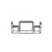 Conjunto DUO I mesa fija y 2 sillas de cocina Conjunto DUO I mesa fija y 2 sillas de cocina Negro/ Madera