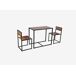 Conjunto DUO I mesa fija y 2 sillas de cocina Conjunto DUO I mesa fija y 2 sillas de cocina Negro/ Madera