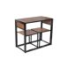 Conjunto DUO I mesa fija y 2 sillas de cocina Conjunto DUO I mesa fija y 2 sillas de cocina Negro/ Madera