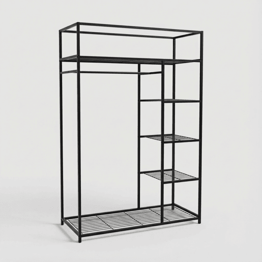 Armário de metal preto WARDY IV 110x40x170cm