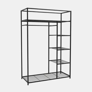 Armário de metal preto WARDY IV 110x40x170cm