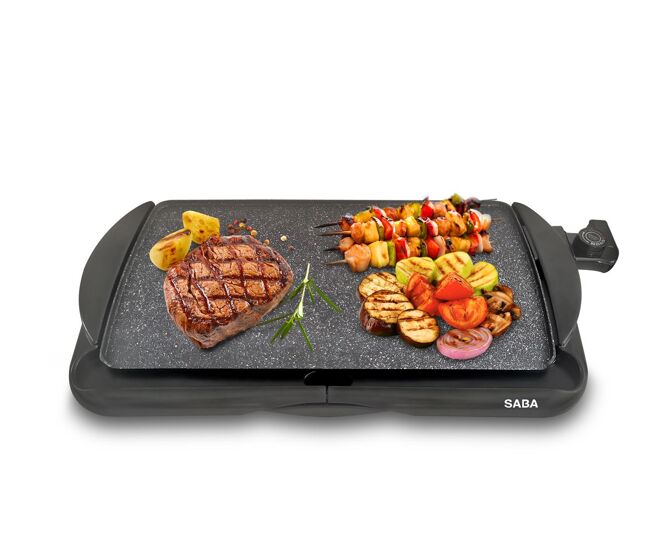 Plancha de Asar Saba SBBBQ2021 2000W de Acero Negro