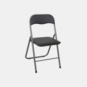 Cadeira dobrável ALIZEE III preto e cinza metal
