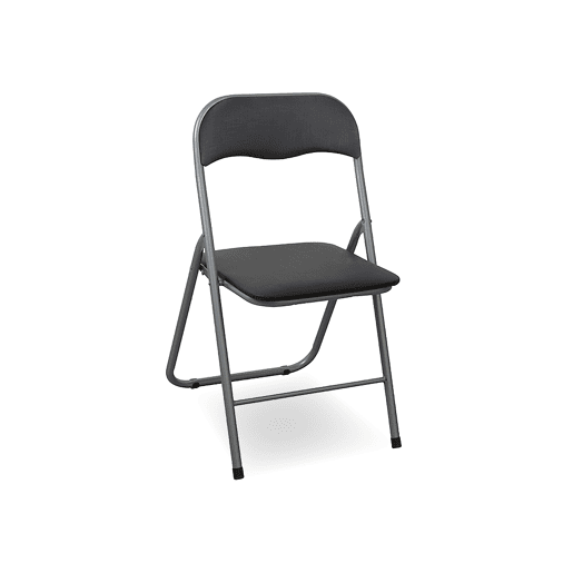 Cadeira dobrável ALIZEE III preto e cinza metal