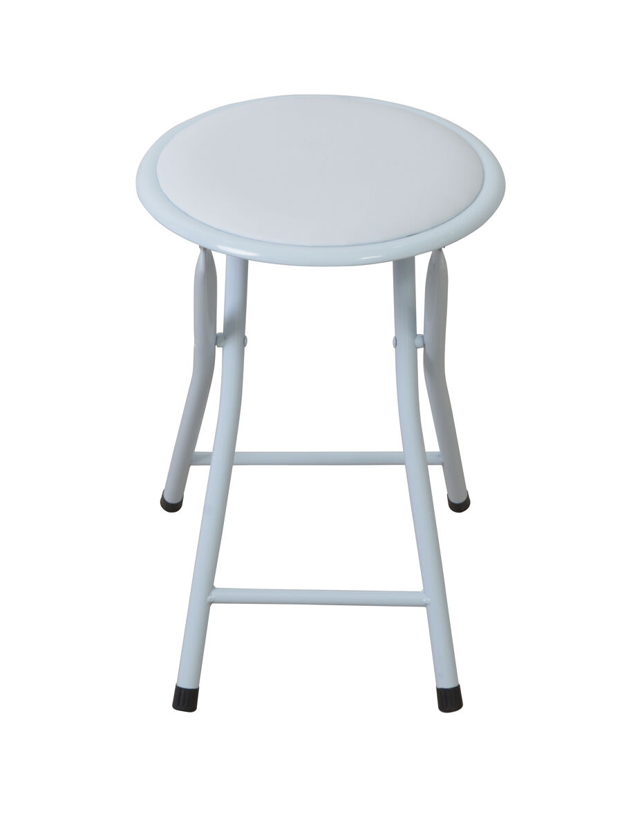 Taburete plegable folk iii blanco - conforama
