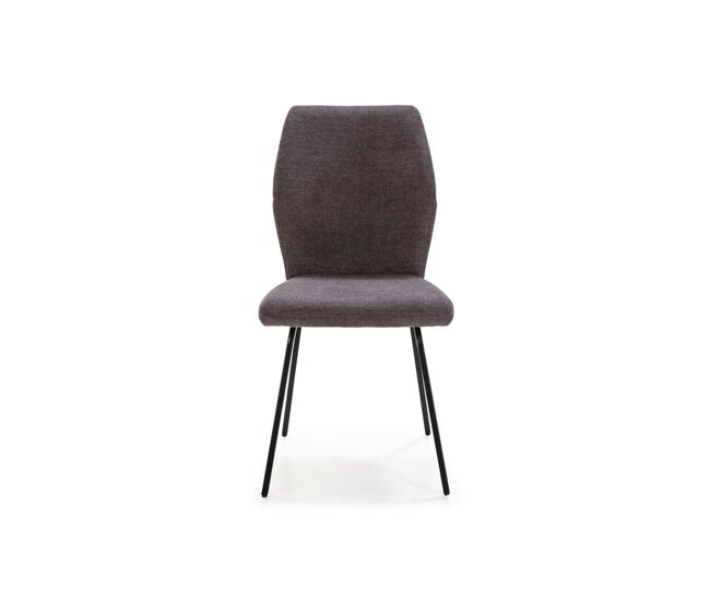 Silla de cocina carol gris oscuro fija patas de metal
