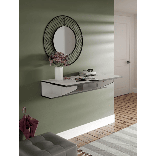 Móvel de entrada MULTIFUNCIONAL 120x35x27 branco mate e cinza Móvel de entrada MULTIFUNCIONAL 120x35x27 branco mate e cinza