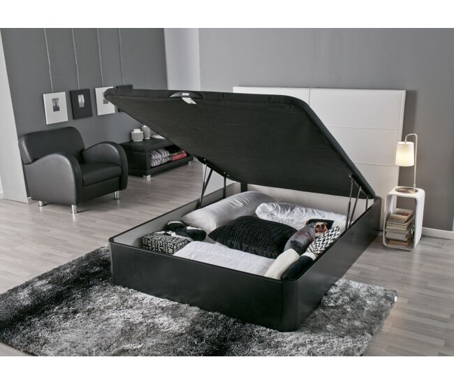 Canapé negro pikolín floor 3d plus 135x190cm