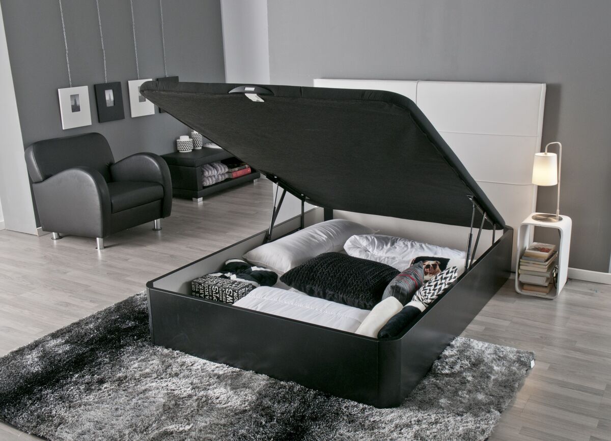 Canapé negro pikolín floor 3d plus 150x190cm
