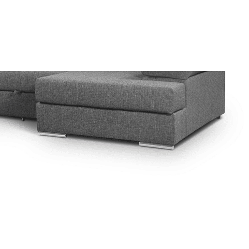 Sofá de canto com cama 5 lugares BARI XXL lado esquerdo antracite