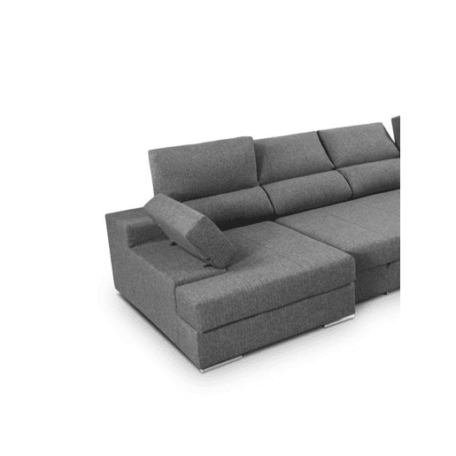 Sofá de canto com cama 5 lugares BARI XXL lado direito antracite