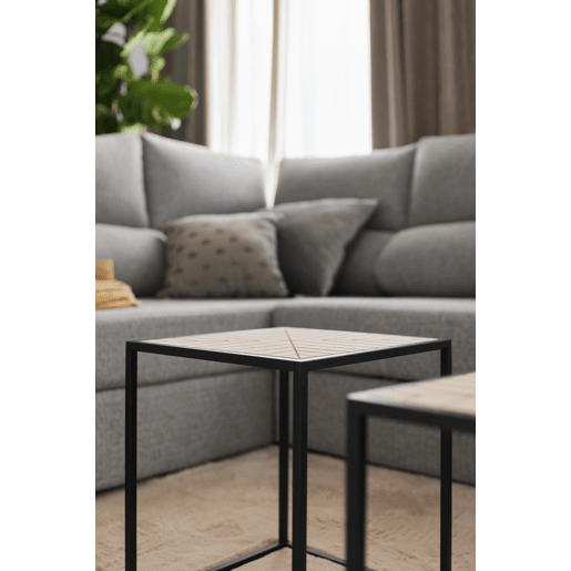 Sofá de canto com cama 5 lugares BARI XXL lado direito cor azul