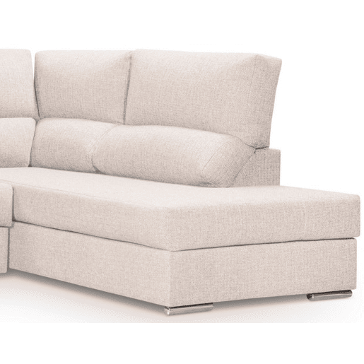 Sofá de canto com cama 5 lugares BARI XXL lado direito cor bege