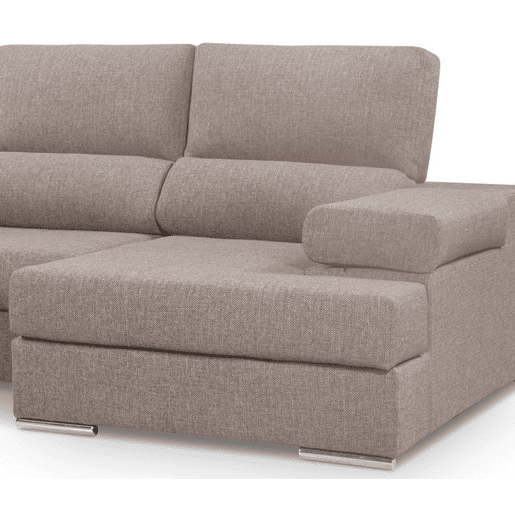 Sofá de canto com cama 5 lugares BARI XXL lado esquerdo cor visón