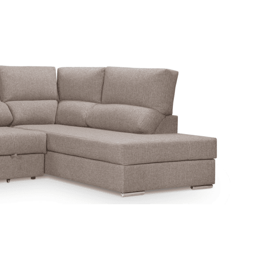 Sofá de canto com cama 5 lugares BARI XXL lado direito cor visón