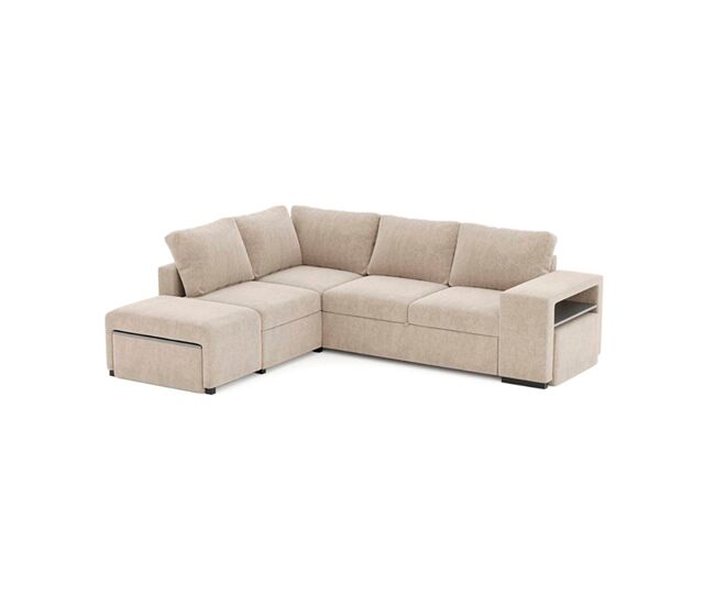 Rinconera con cama ELTONEL reversible 3 plazas camel