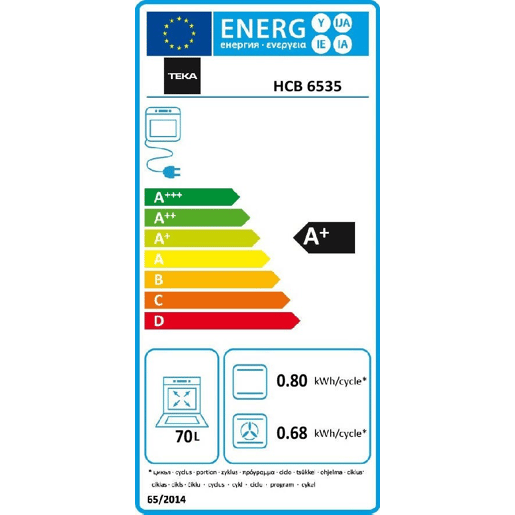 Forno elétrico TEKA HCB 6535 multifunções 70 litros&nbsp;