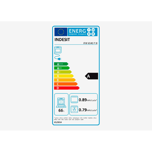 Forno elétrico INDESIT IFW 6540 P IX pirolítico 66 litros
