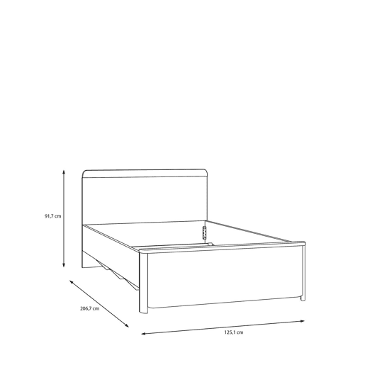 Cama 120x200cm SURFINO cor cinza Cama 120x200cm SURFINO cor cinza