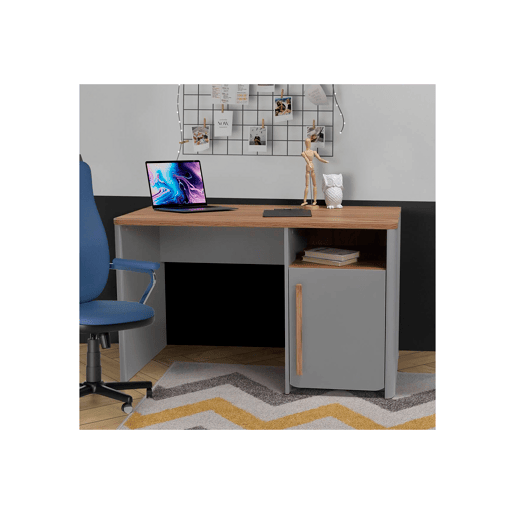 Secretária SURFINO 120x73,5cm 1 porta cor cinza
