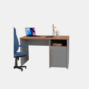 Secretária SURFINO 120x73,5cm 1 porta cor cinza