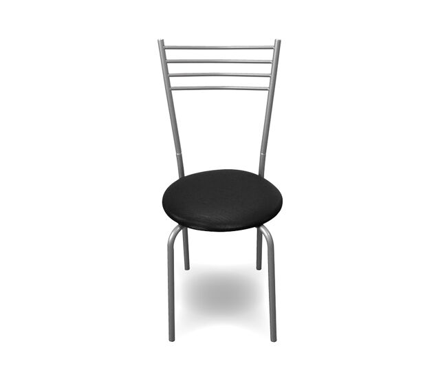 Silla de Cocina Emma II Negra con Asiento Acolchado y Estructura Metálica