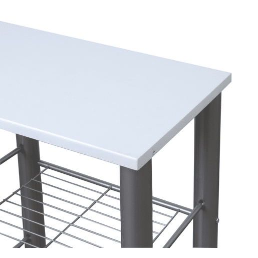 Conjunto balcão e 2 bancos de bar MALACCA II branco e petro