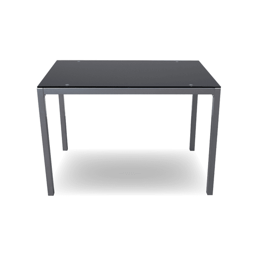 Mesa de cozinha cristal II fixa preta