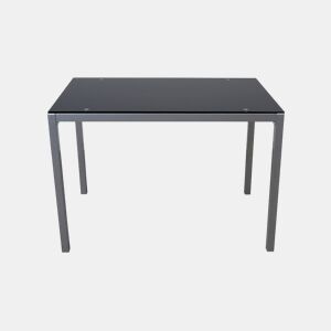 Mesa de cozinha cristal II fixa preta