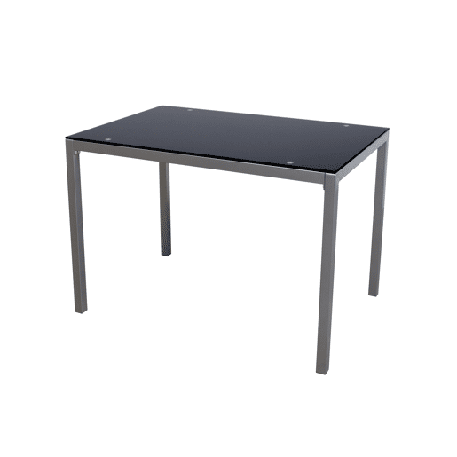 Mesa de cozinha cristal II fixa preta
