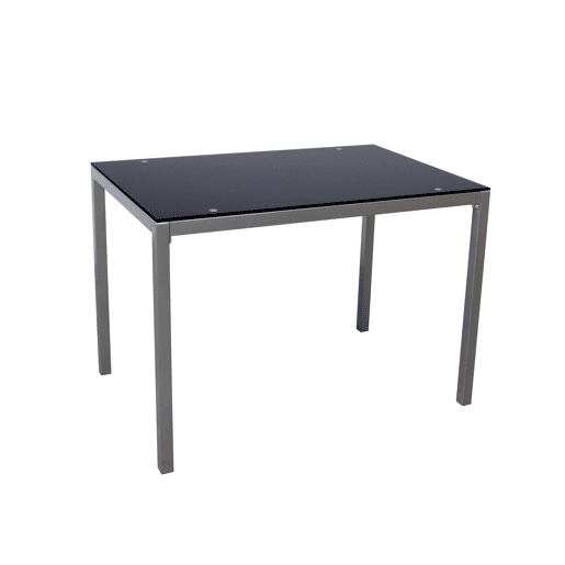 Mesa de cozinha cristal II fixa preta