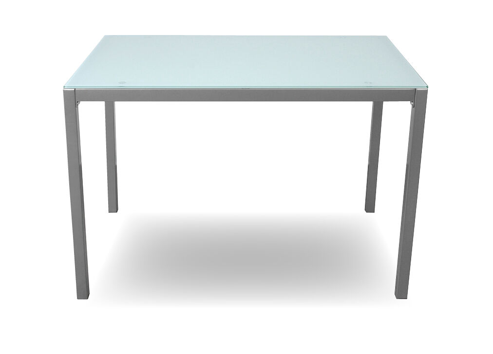 Mesa de cocina cristal ii fija blanca - conforama