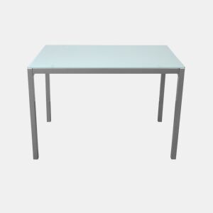 Mesa de cozinha cristal II fixa branca