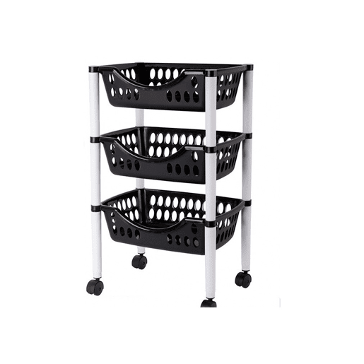 Carrinho MULTIUSOS preto opaco 66,5x39,3x26,5cm Carrinho MULTIUSOS preto opaco 66,5x39,3x26,5cm