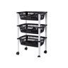 Carrinho MULTIUSOS preto opaco 66,5x39,3x26,5cm