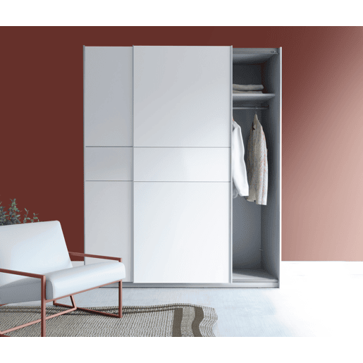 Roupeiro NEVADA portas deslizantes 170x209cm branco